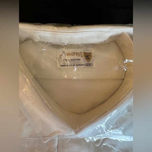 Amcrest 100% Combed Cotton Oxford Cloth White Dress Shirt Vintage 16 1/2 33 - Picture 2 of 7